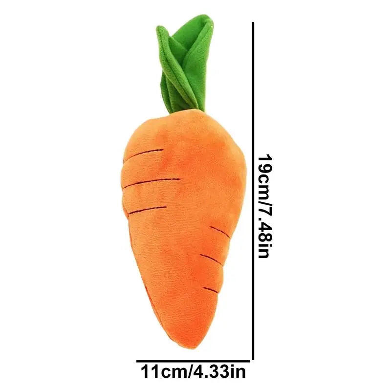 Carrot Plush Dog Toy – Interactive Stress Relief Toy for Dogs