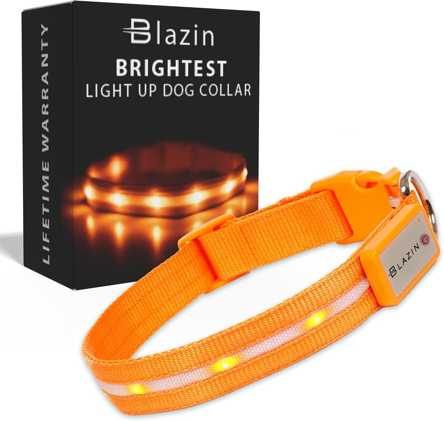 LED Dog Collar USB rechargeable light