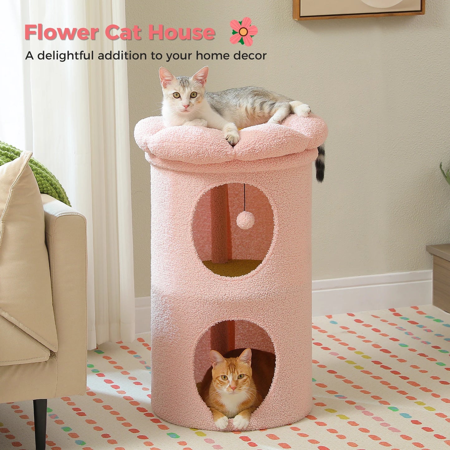 Flower Cat Bed two-storey cat house