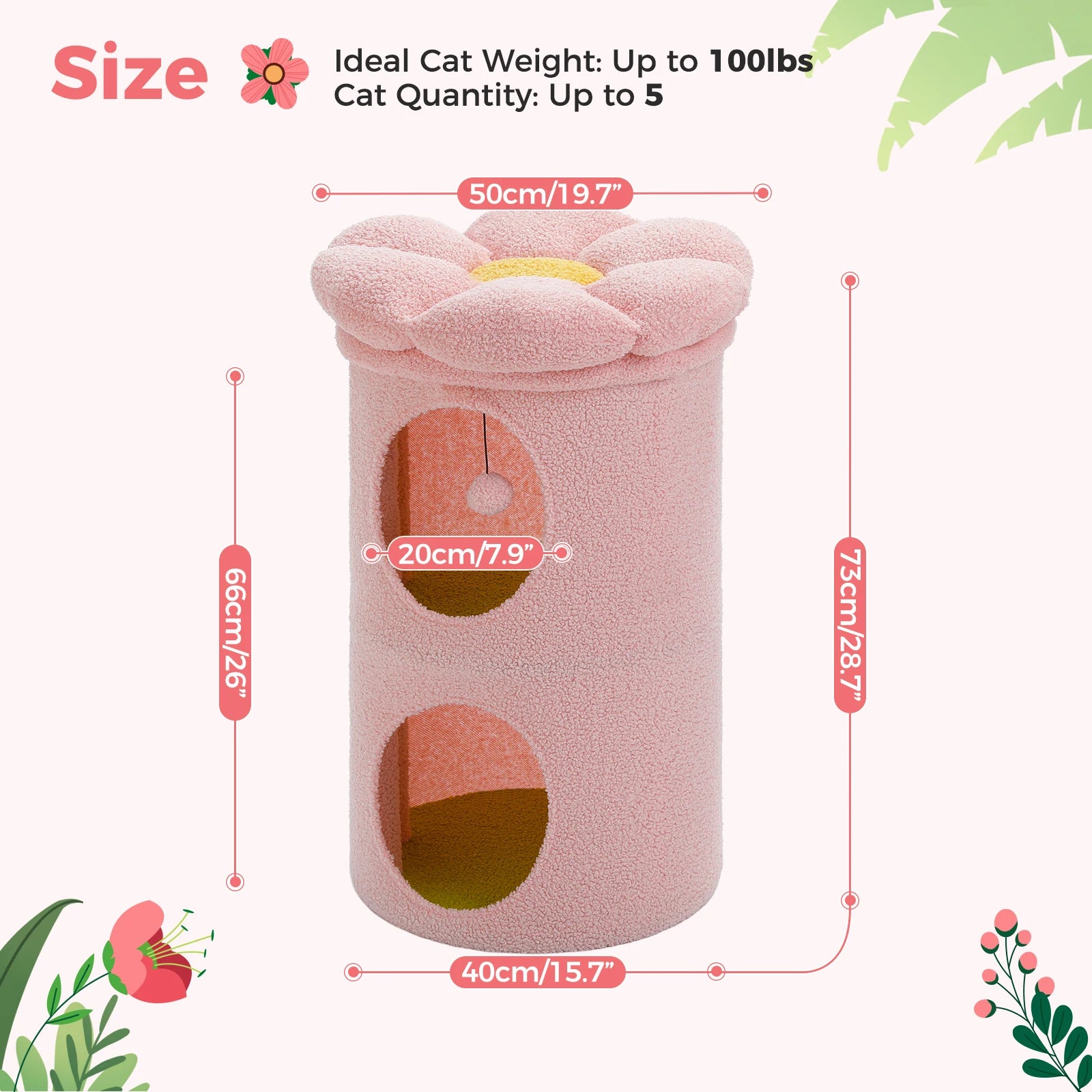 Flower Cat Bed two-storey cat house 3