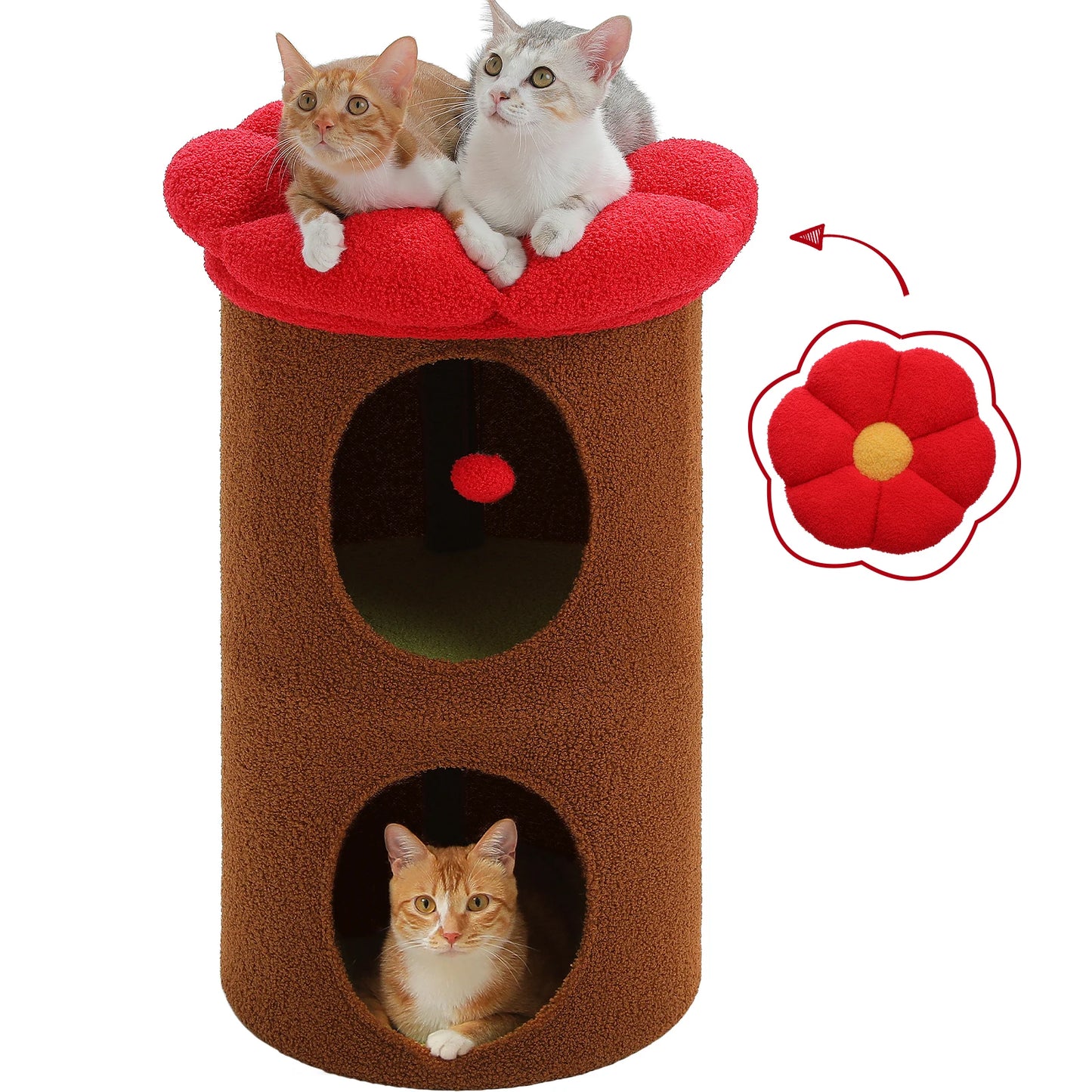 Flower Cat Bed two-storey cat house 9