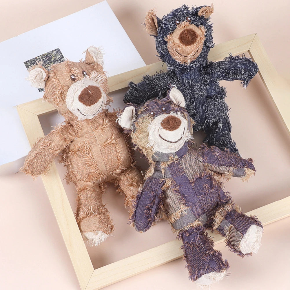 Squeaky Plush Bear Dog Toy for small medium large dogs 1