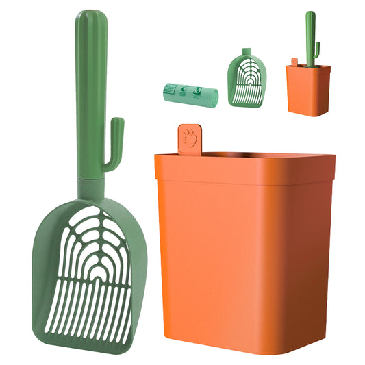 Cactus Cat Litter Scooper with holder on floor 6