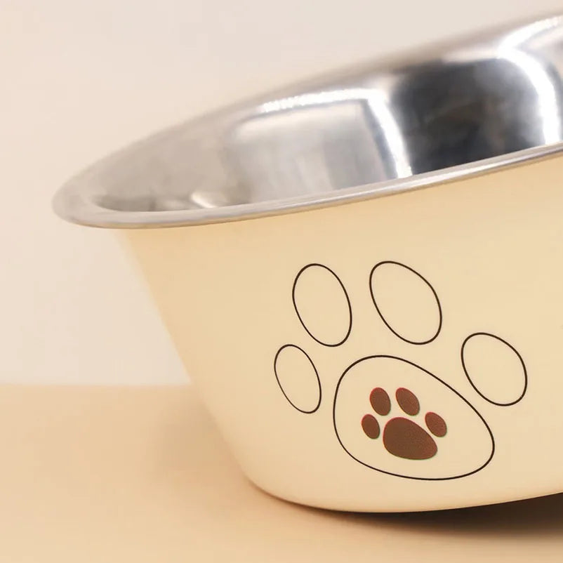 Stainless Steel Footprint Dog Bowl for cats and dogs 2