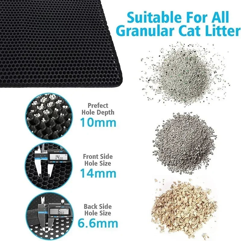 cat litter mat with honeycomb design 4