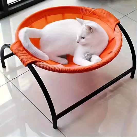 Elevated Cat Hammock Bed – Breathable Mesh Pet Lounger