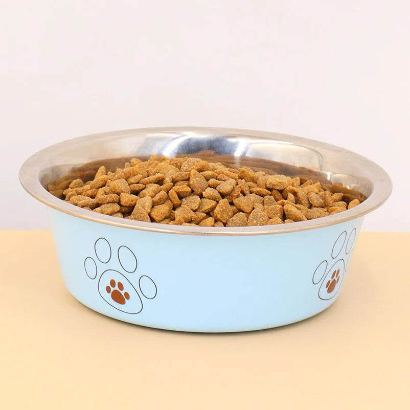 Stainless Steel Footprint Dog Bowl for cats and dogs 8
