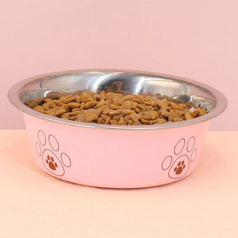 Stainless Steel Footprint Dog Bowl for cats and dogs 7