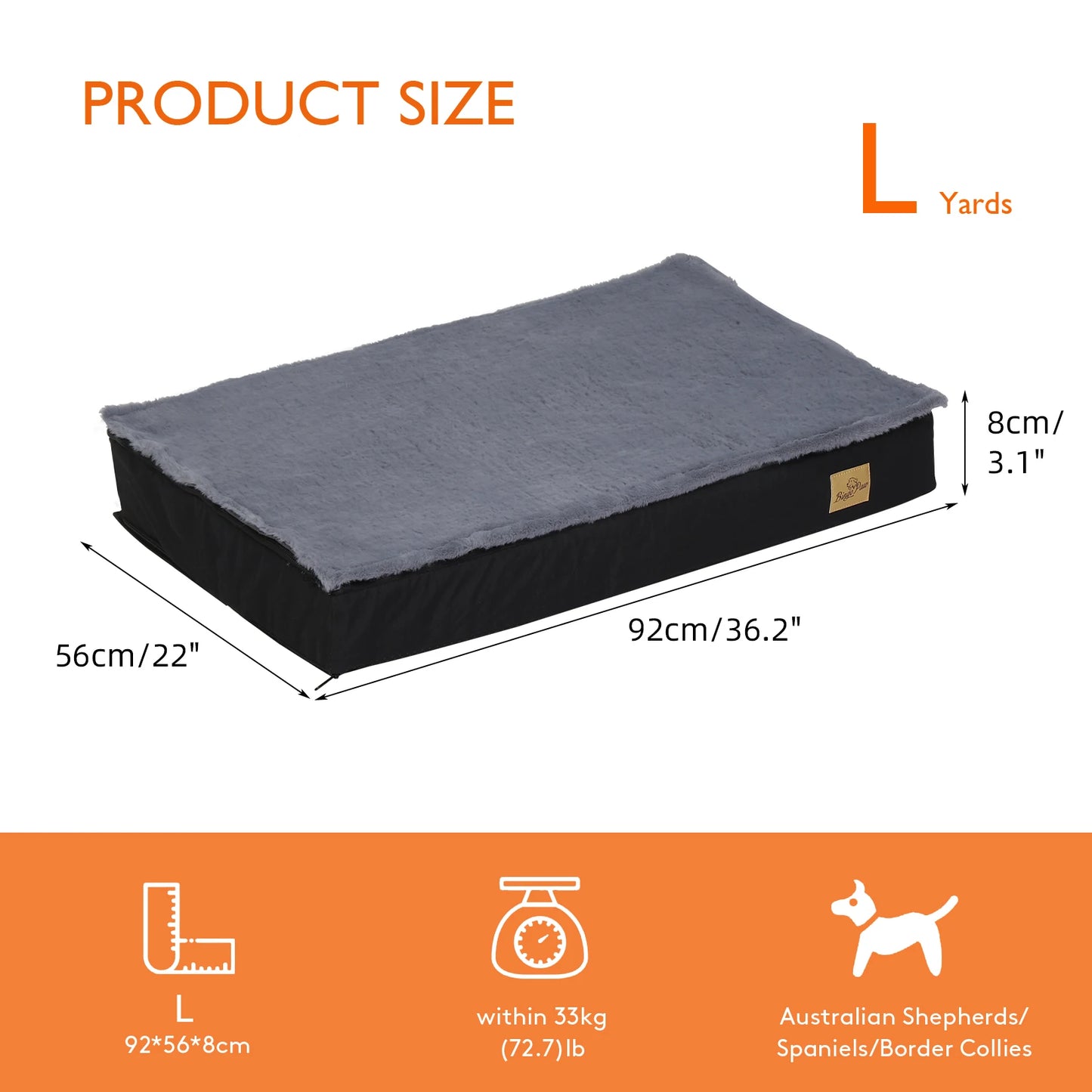 Orthopedic Memory Foam Dog Bed for Joint Pain Relief