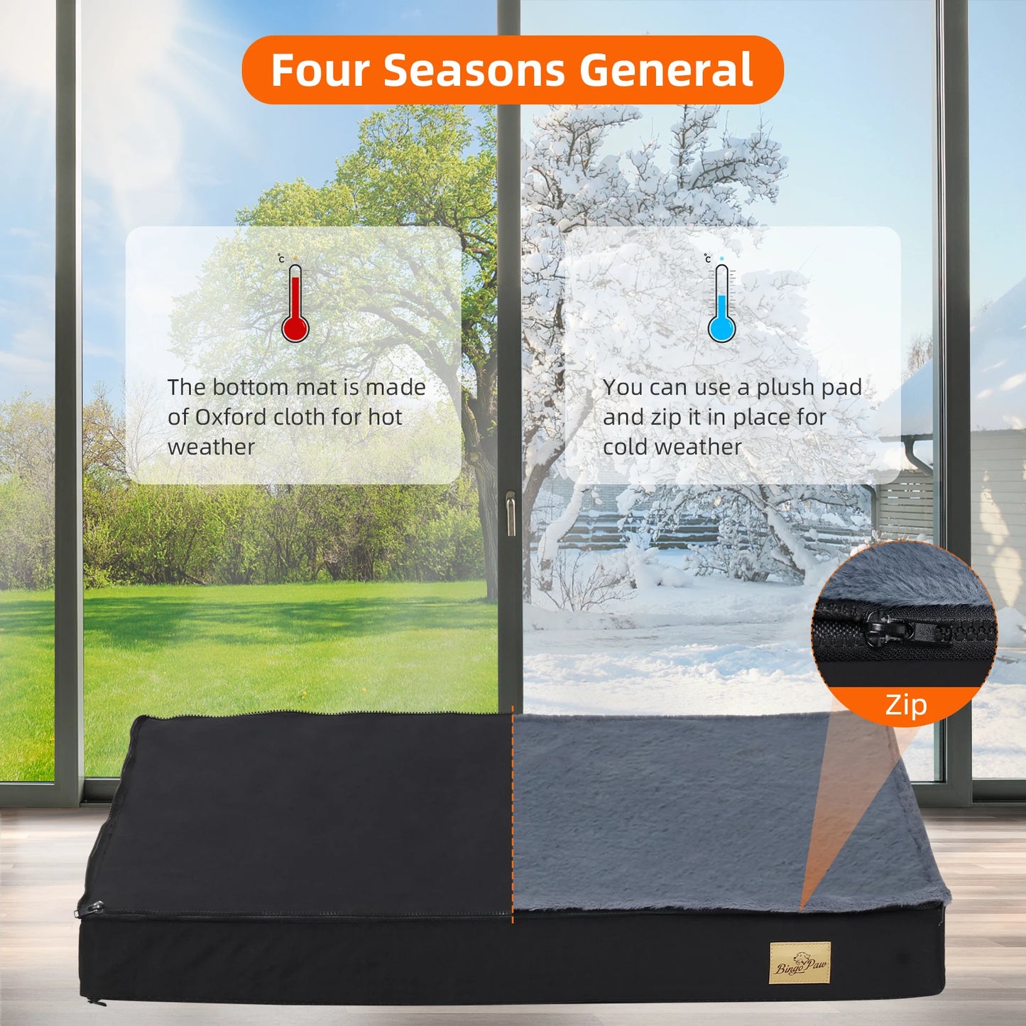 Orthopedic Memory Foam Dog Bed for Joint Pain Relief