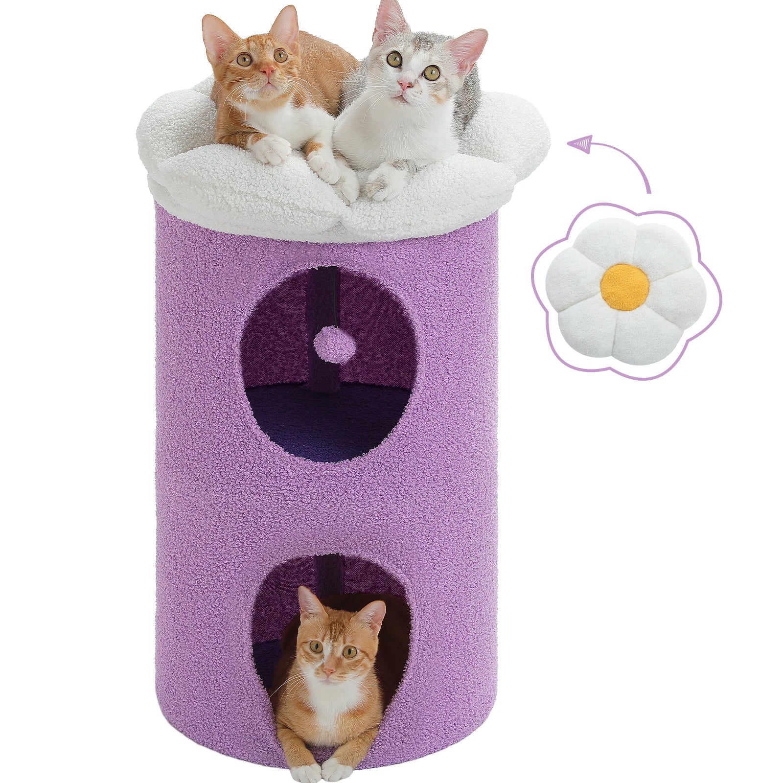 Flower Cat Bed two-storey cat house 8