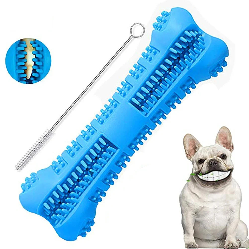 Soft Rubber Dog Toothbrush | 360° Puppy Chew Stick