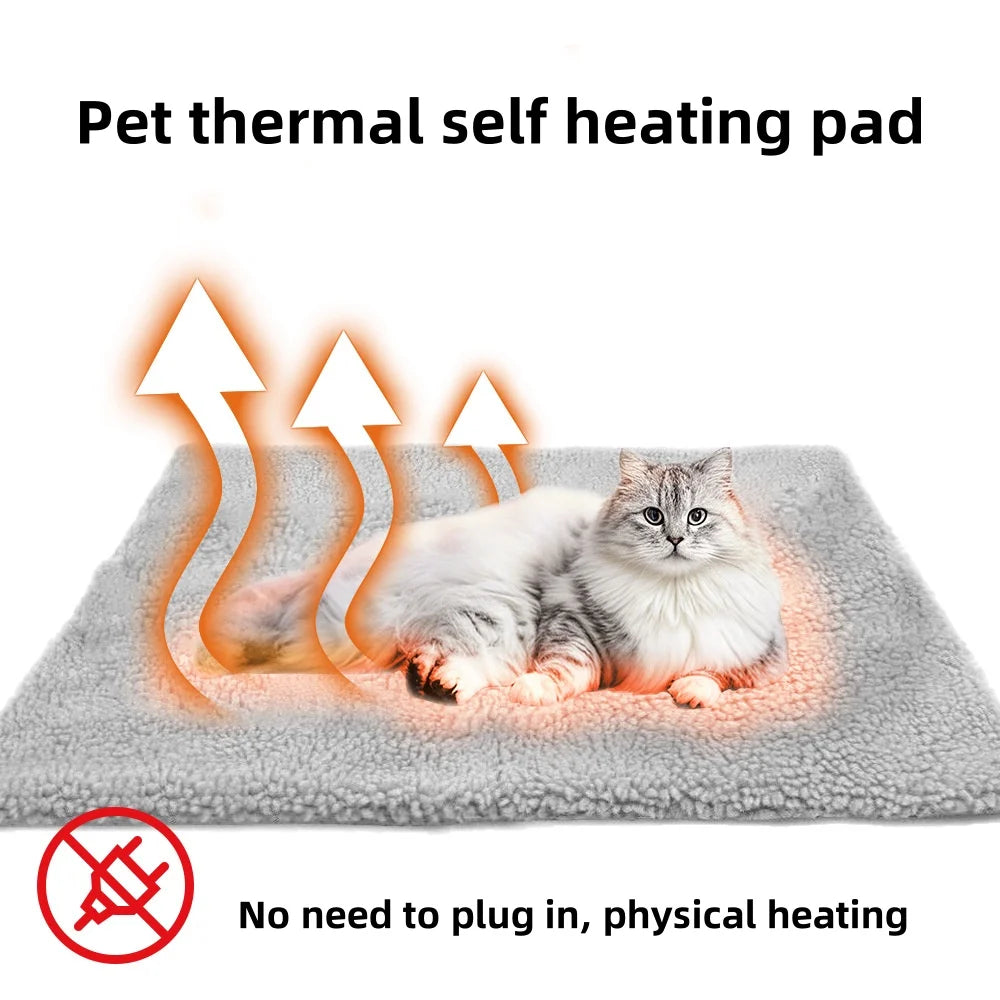 Self-Warming Pet Blanket – Thermal Heating Pad for Cats & Dogs