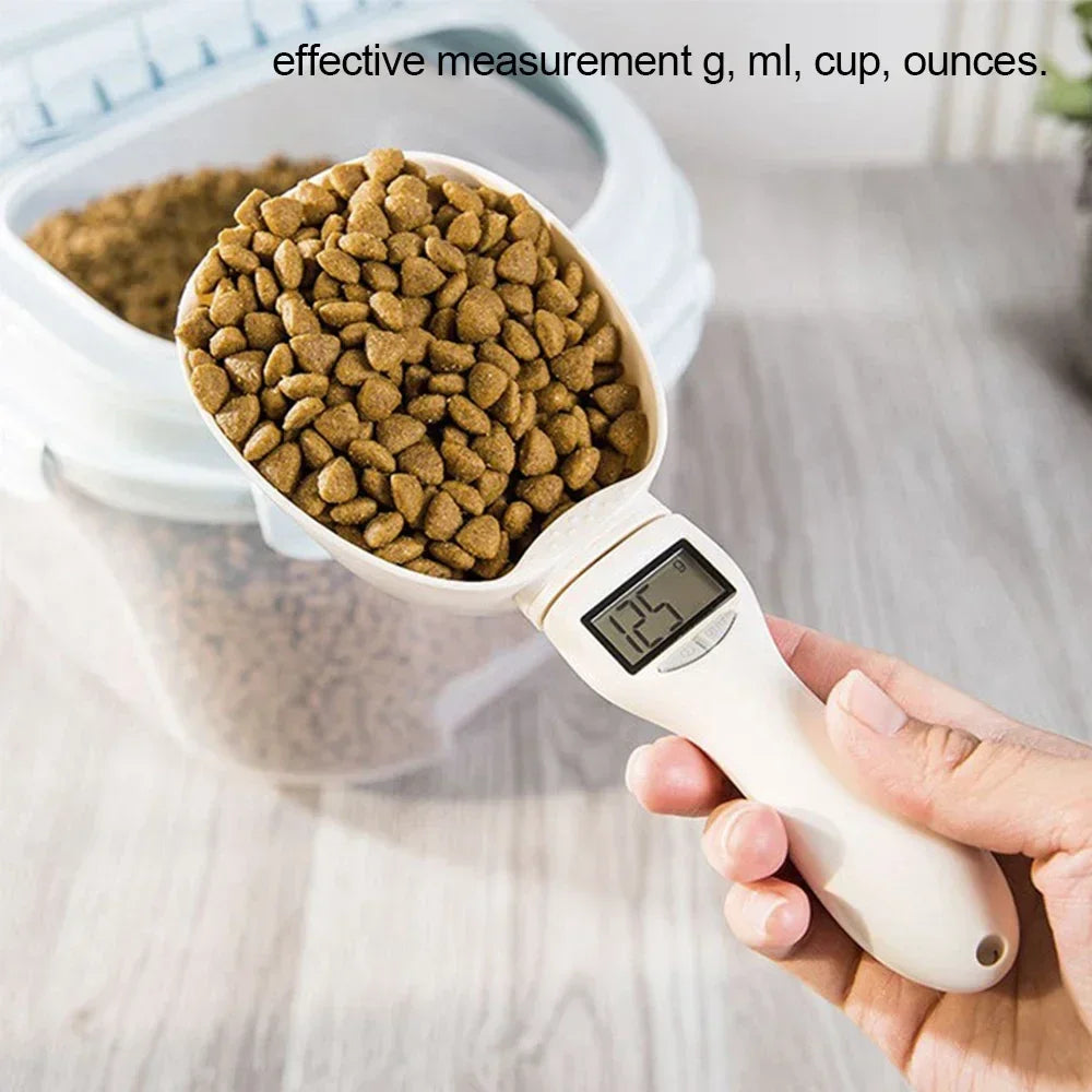 Electronic Pet Food Measuring Scoop – Digital Dog & Cat Food Scale