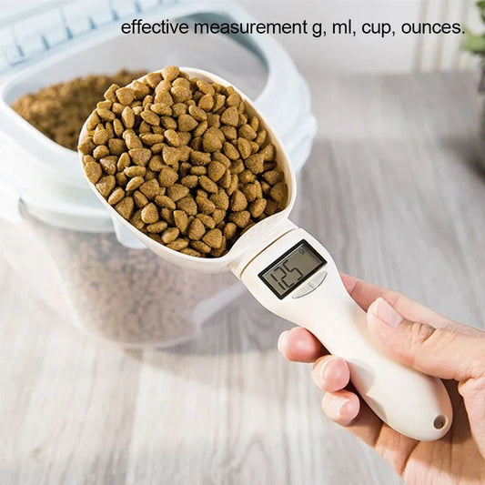 Electronic Pet Food Measuring Scoop – Digital Dog & Cat Food Scale