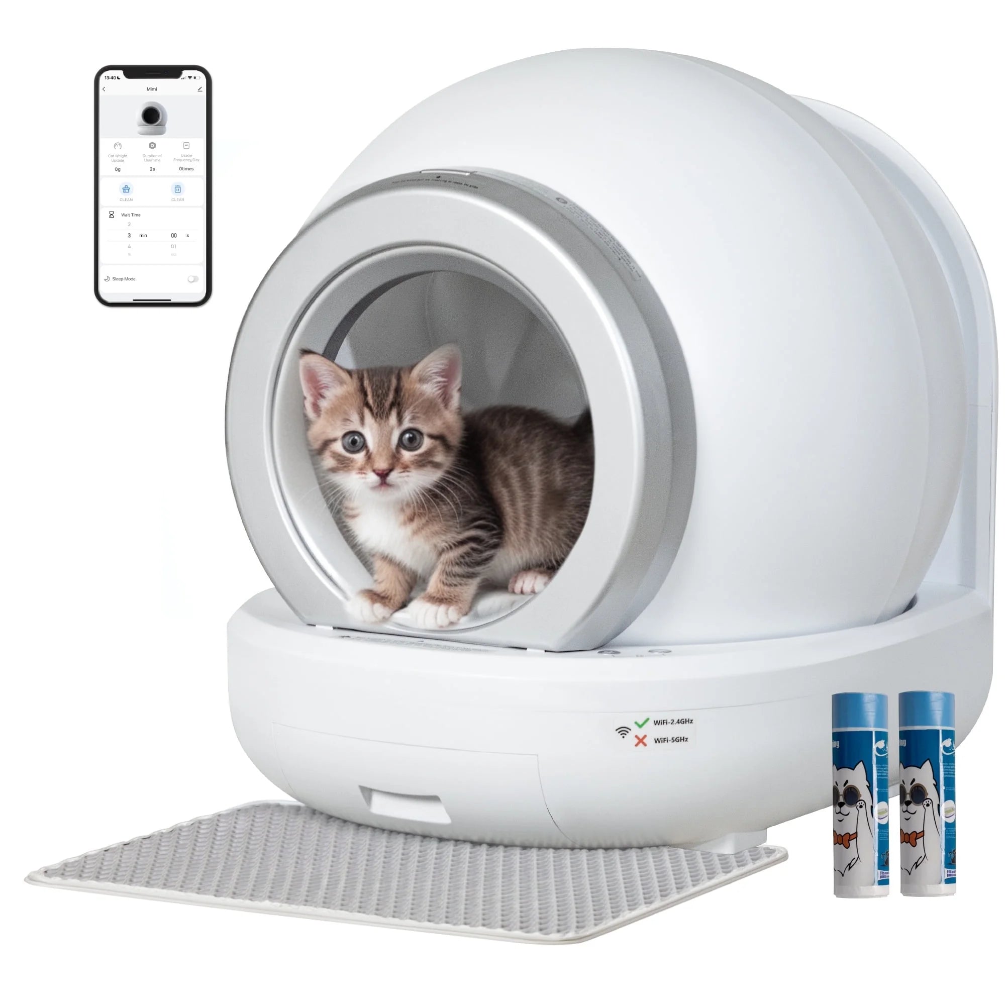 Smart Self-Cleaning Cat Litter Box with App Control